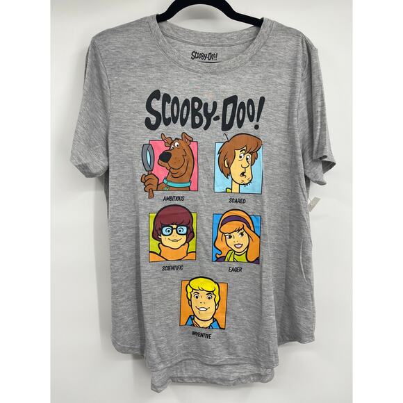 Scooby Doo & The Gang Womens Gray T-Shirt Short Sleeve NEW Size XXL - Picture 1 of 9